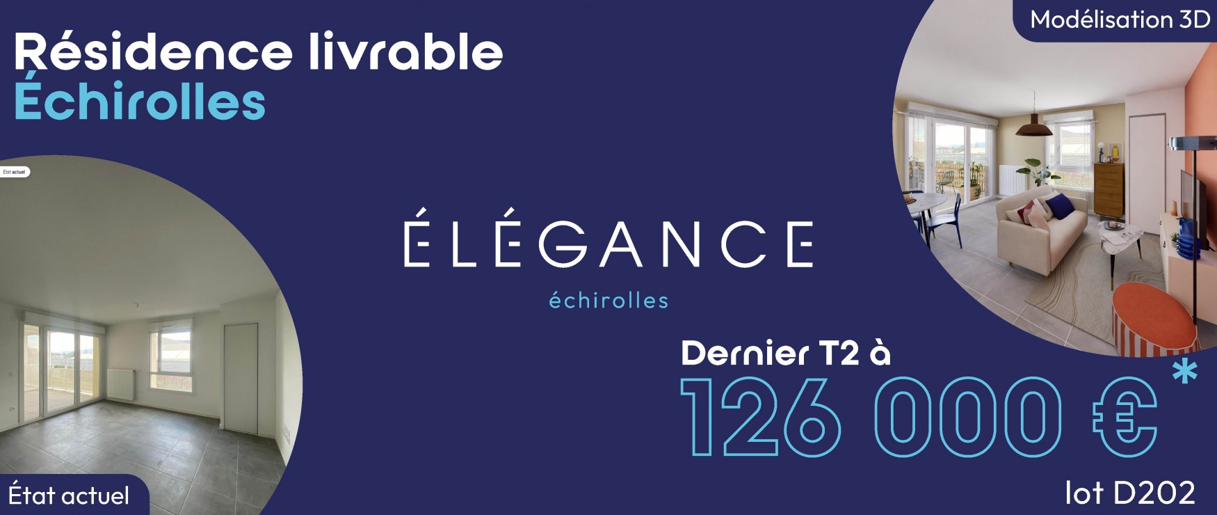 Dernier T2 à Échirolles - Résidence Élégance