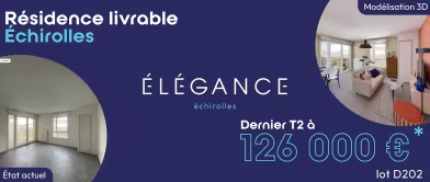 Dernier T2 à Échirolles - Résidence Élégance