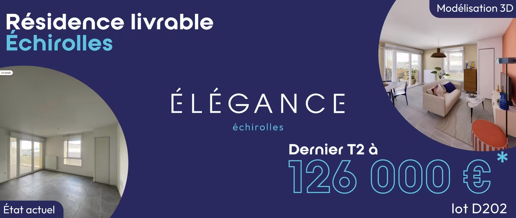 Dernier T2 à Échirolles - Résidence Élégance